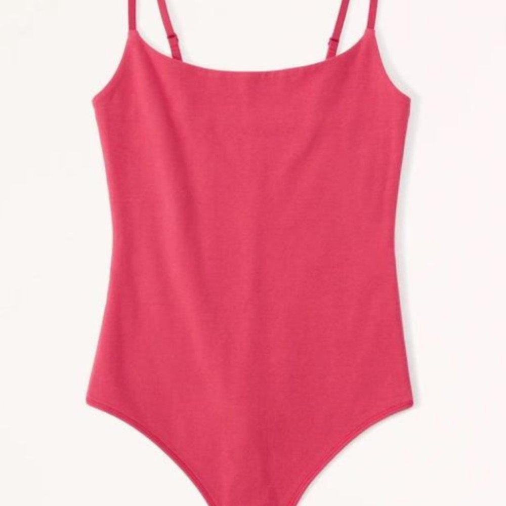 Abercrombie & Fitch Camisole Bodysuit Cotton Coral Pink Small